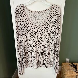 Maurices Small Long Sleeve Cheetah Print Blouse